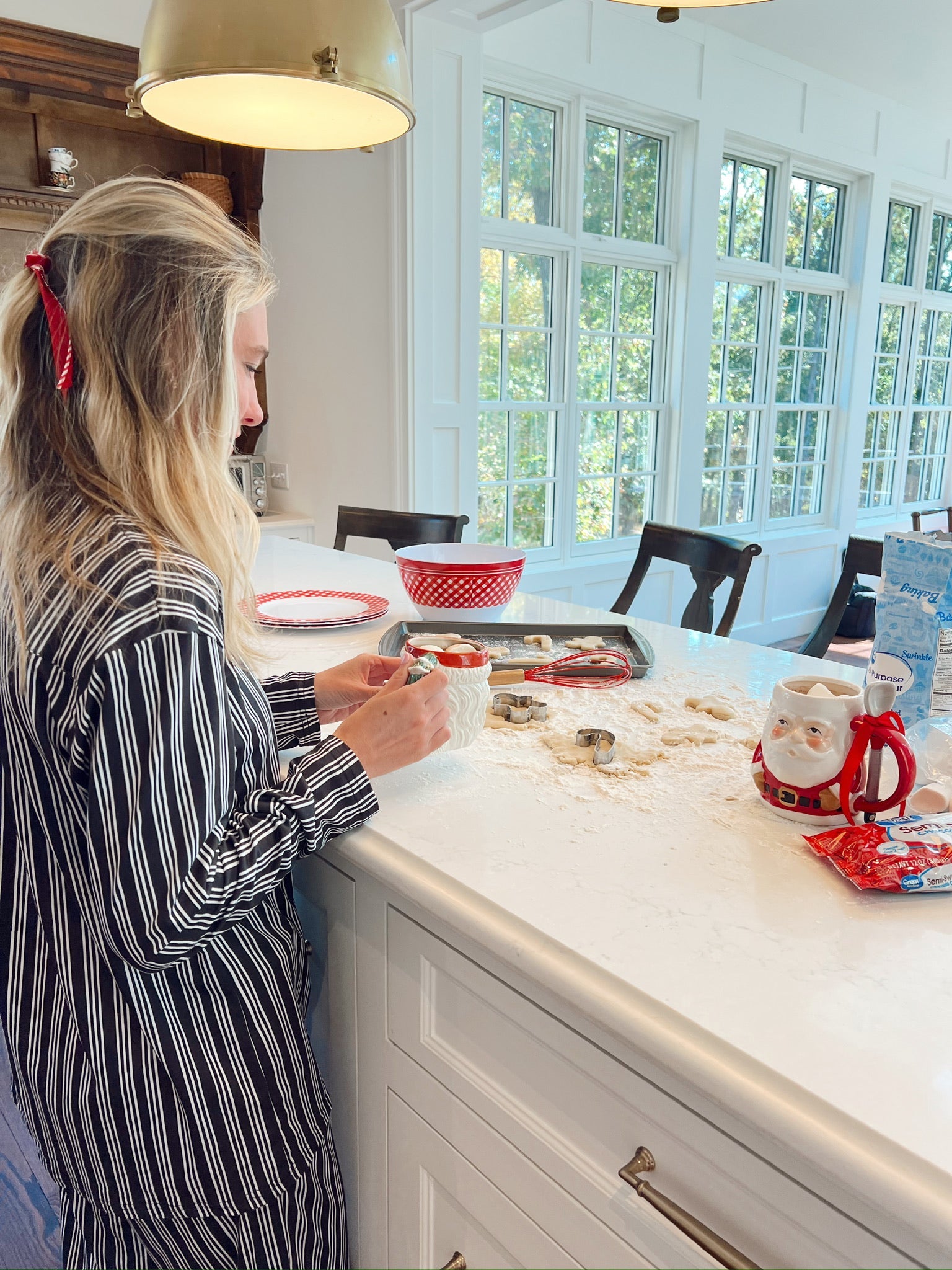 Black Stripe Bamboo Pajama Set