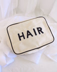 Hair Canvas XL Bag - Black Trim - My Pampered Life Seattle