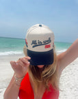 All is Well - Navy Vintage Trucker Hat - My Pampered Life Seattle