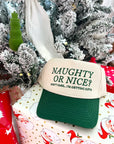 Naughty or Nice? Don't Care - Green Vintage Trucker Hat