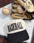 Baseball - Black Stripe Vintage Trucker Hat - My Pampered Life Seattle