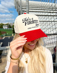 That's a Firstttt Down Vintage Trucker Hat - Red - My Pampered Life Seattle