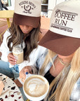 Coffee Run - Brown Vintage Trucker Hat - My Pampered Life Seattle