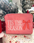 Tis The Season - Red Stripes XL Nylon Bag