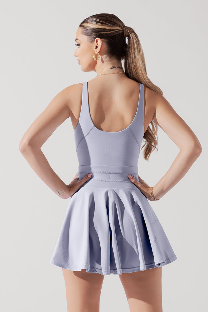 Full Size Twirl Dress - Country Blue