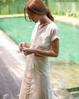 ULURU Button-down Skirt In Off-white