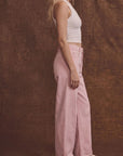 Serafina Pink High Rise Barrel Jeans