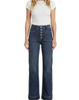 Holly High Rise Patch Pocket Flare Jeans | Dark Wash
