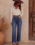 Hybrid Ultra High Rise Relaxed Flare Jeans | Dark Wash