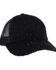 Rhinestone Adorned C.C Ball Cap BAB8040 Black