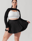 POPFLEX Full Size Ace ‘em Pleated Skort - Black