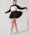 POPFLEX Full Size Ace ‘em Pleated Skort - Black