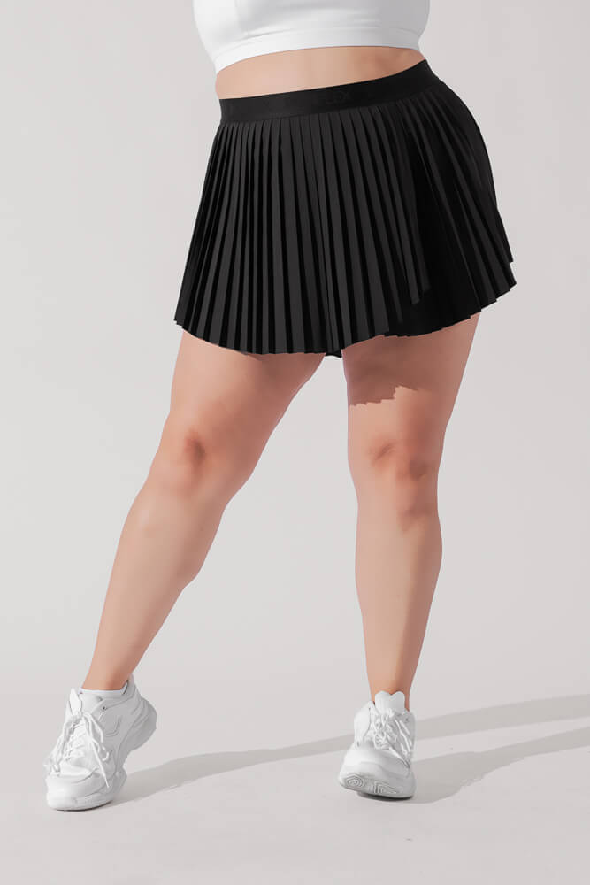 POPFLEX Full Size Ace ‘em Pleated Skort - Black