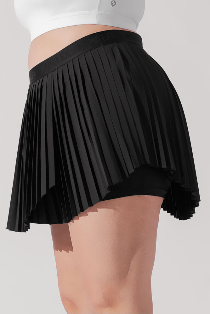 POPFLEX Full Size Ace ‘em Pleated Skort - Black