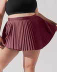 POPFLEX Full Size Ace ‘em Pleated Skort - Desert Rose