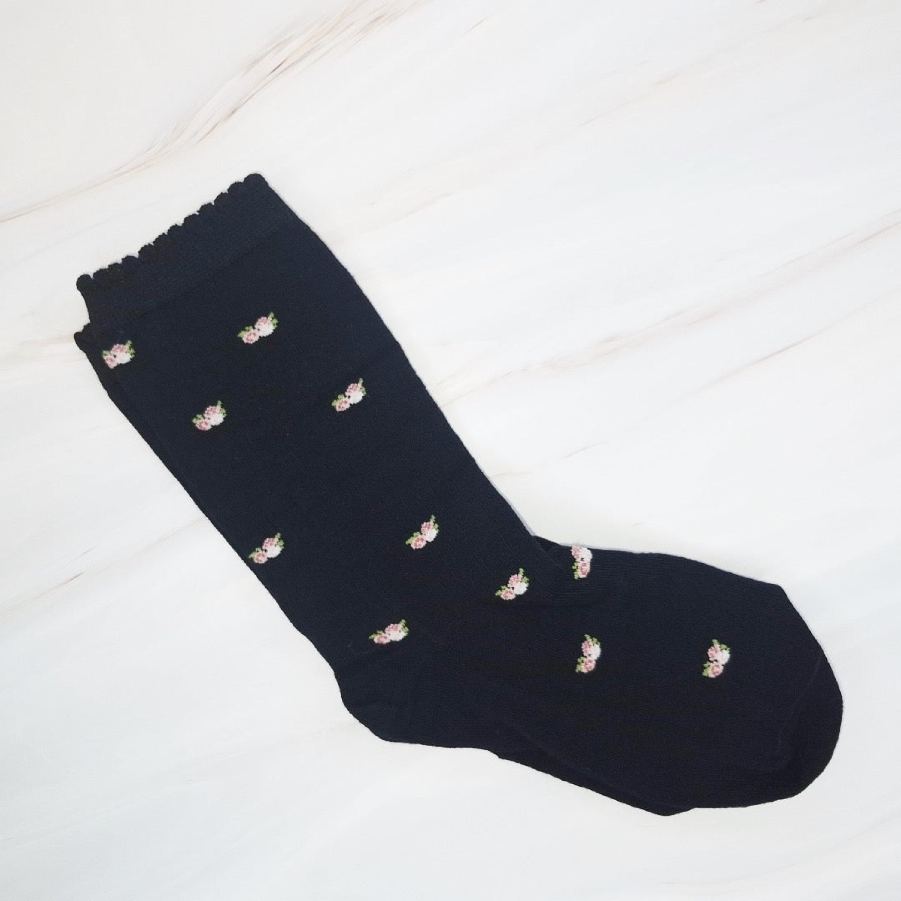 Vintage Floral Patterned Socks Set Of 2