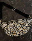 Vintage Floral Wide-Strap Sling Bag