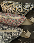 Vintage Floral Wide-Strap Sling Bag