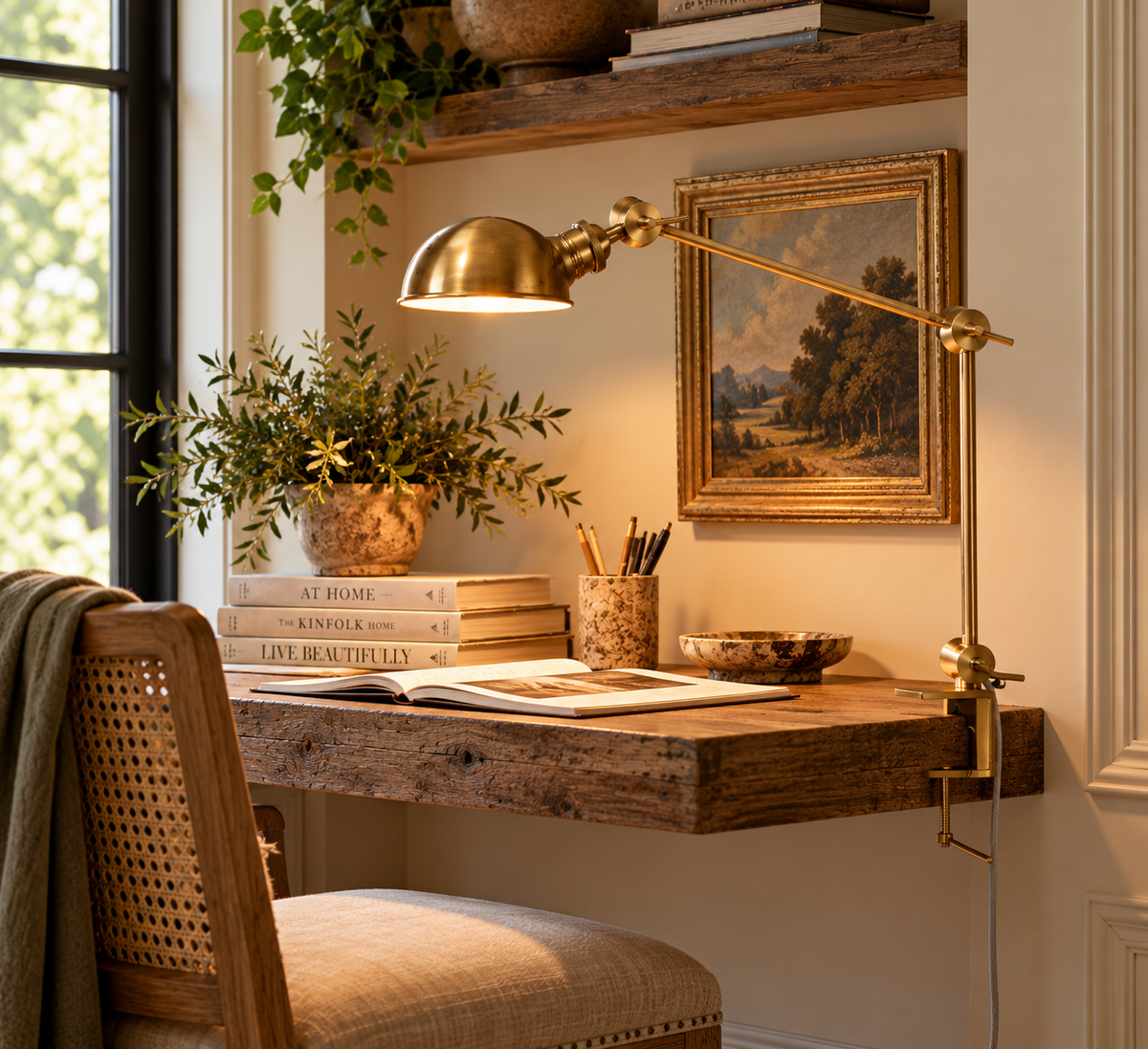 Park Hill | Clamp-on Desk Lamp with Dome Shade