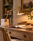 Park Hill | Marble & Brass Shelf Light