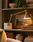 Park Hill | Marble & Brass Shelf Light