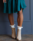 Favorite Lace Trim Ribbed Boot Socks