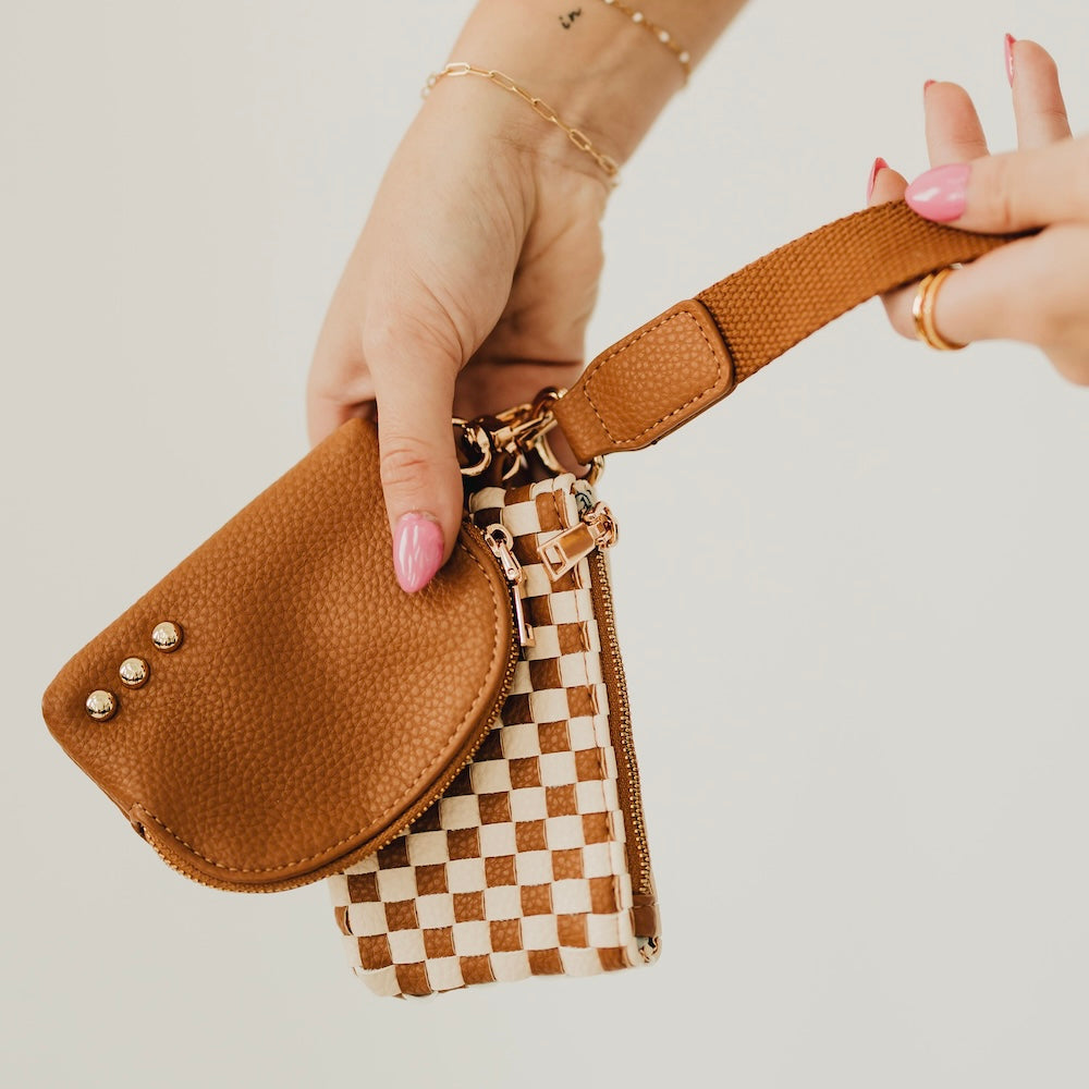 Wonderlust Woven Dual Pouch Wristlet