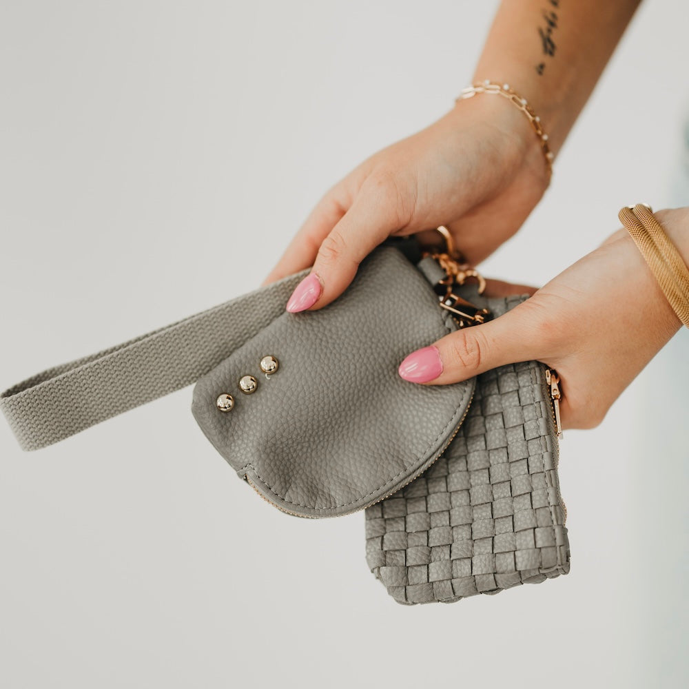 Wonderlust Woven Dual Pouch Wristlet