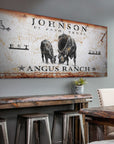 Personalized Angus Ranch Sign