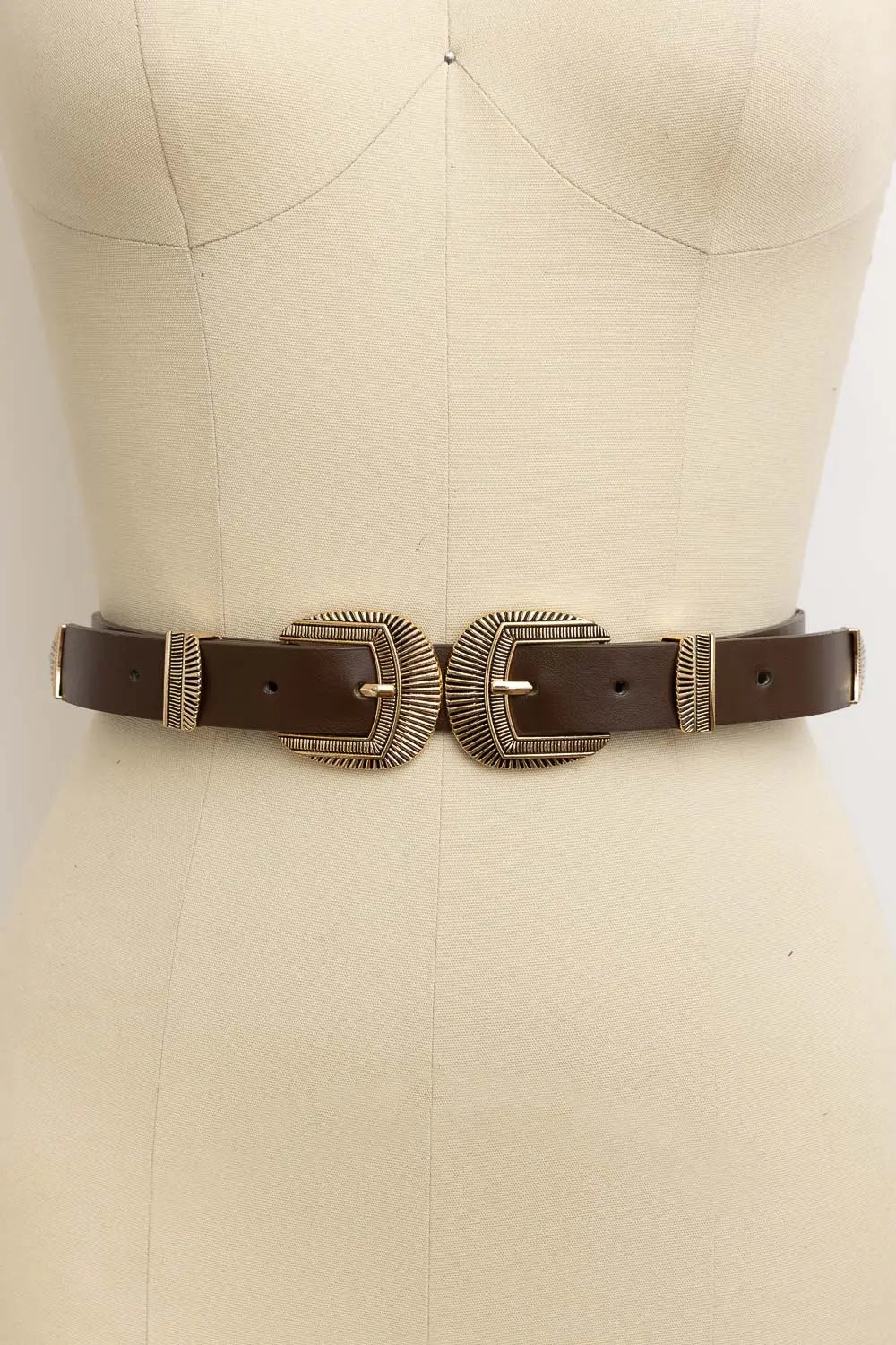 Double Buckle Western Belt