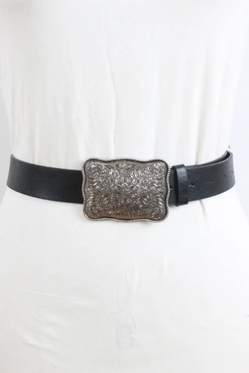 Western Square Buckle Belt