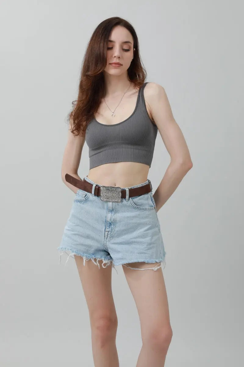 Western Square Buckle Belt