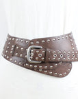 Studded Western Wide Belt – Vintage Cowboy Statement Belt