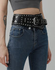 Studded Western Wide Belt – Vintage Cowboy Statement Belt
