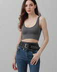 Studded Western Wide Belt – Vintage Cowboy Statement Belt