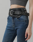 Studded Western Wide Belt – Vintage Cowboy Statement Belt