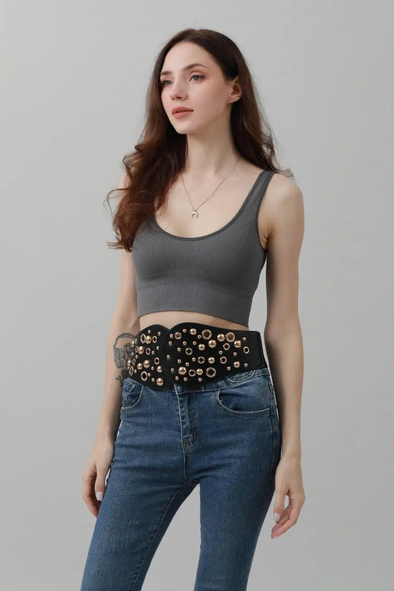 Western Wide Rivet Belt