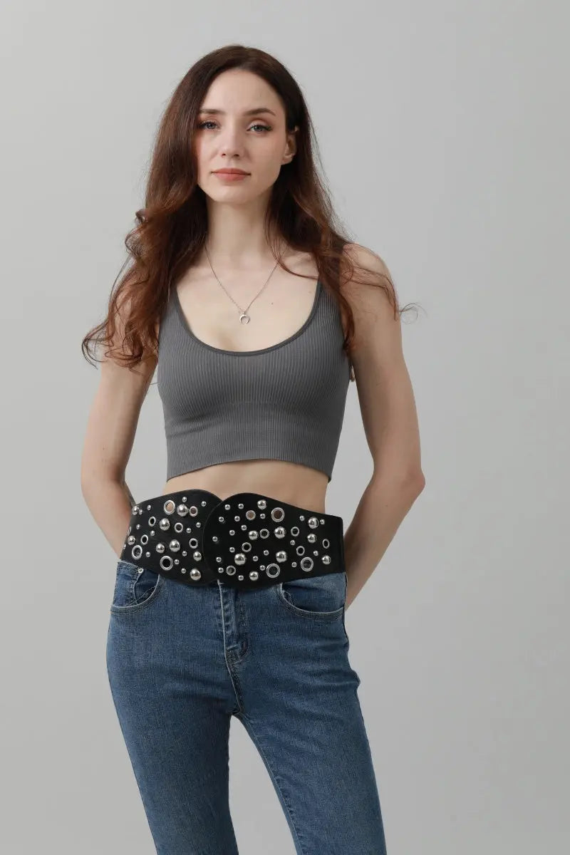 Western Wide Rivet Belt