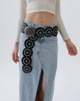 Turquoise Disc Western Belt