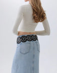 Turquoise Disc Western Belt