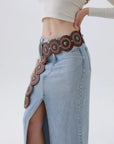 Turquoise Disc Western Belt