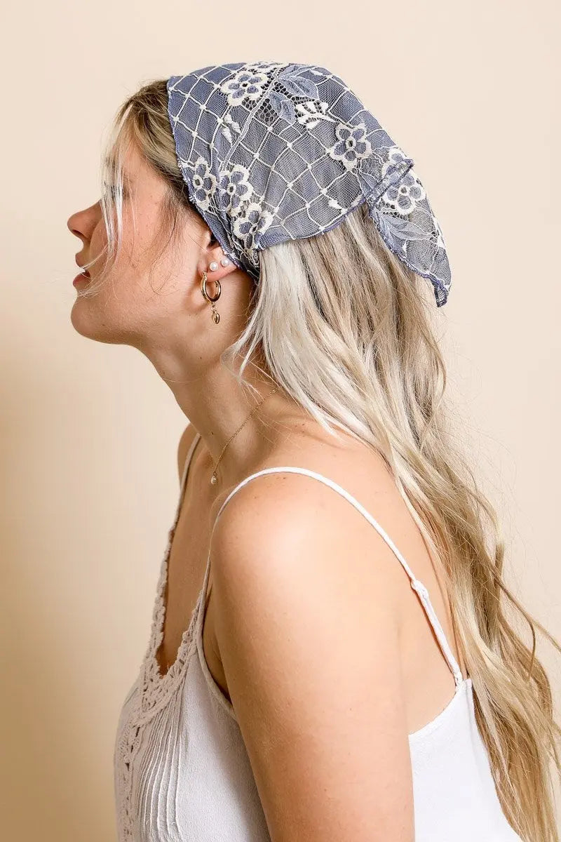 Floral Lace Hair Scarf