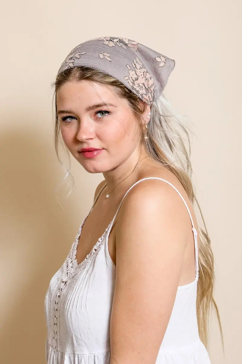 Floral Lace Hair Scarf