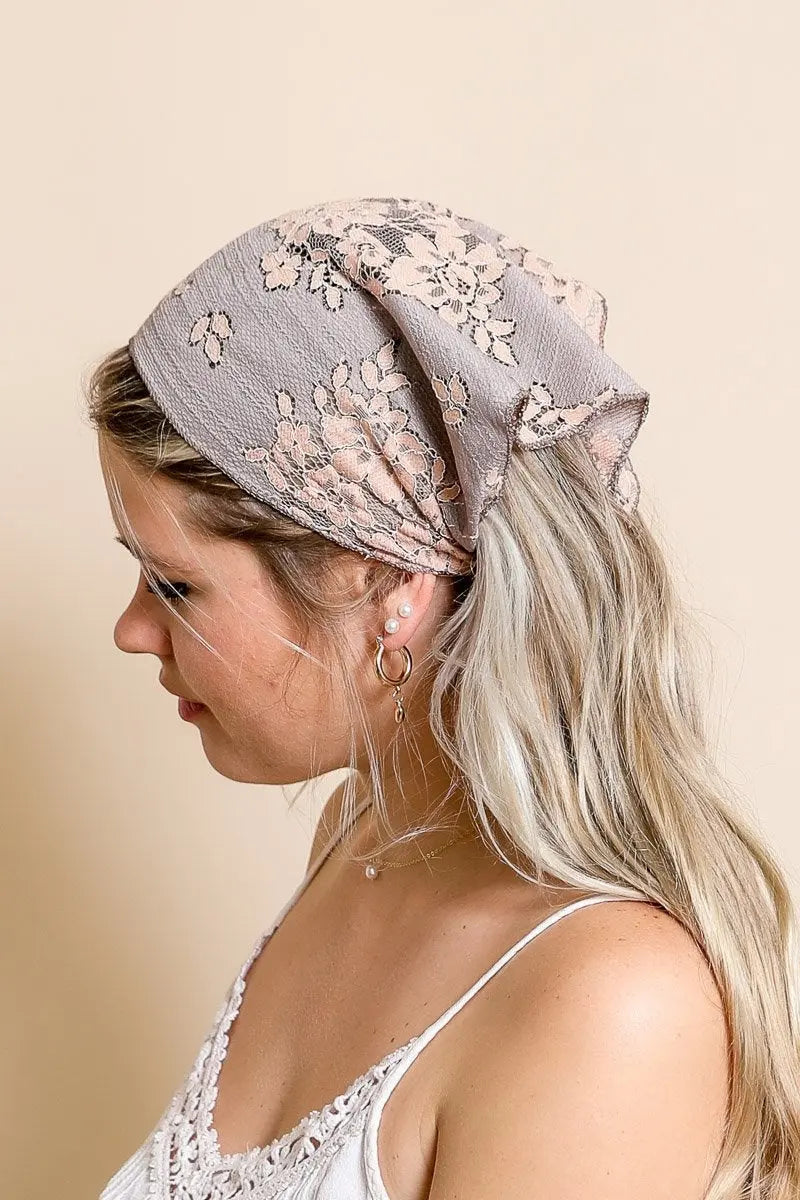 Floral Lace Hair Scarf