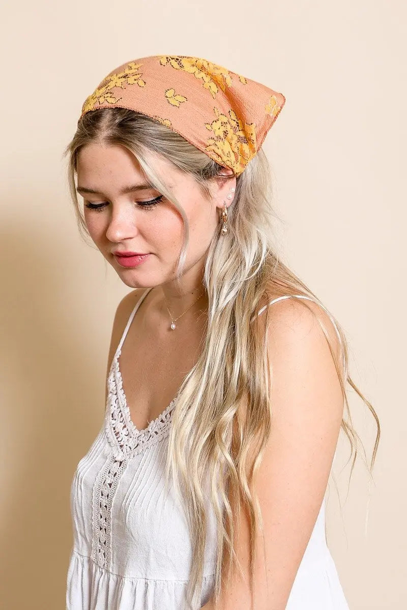 Floral Lace Hair Scarf