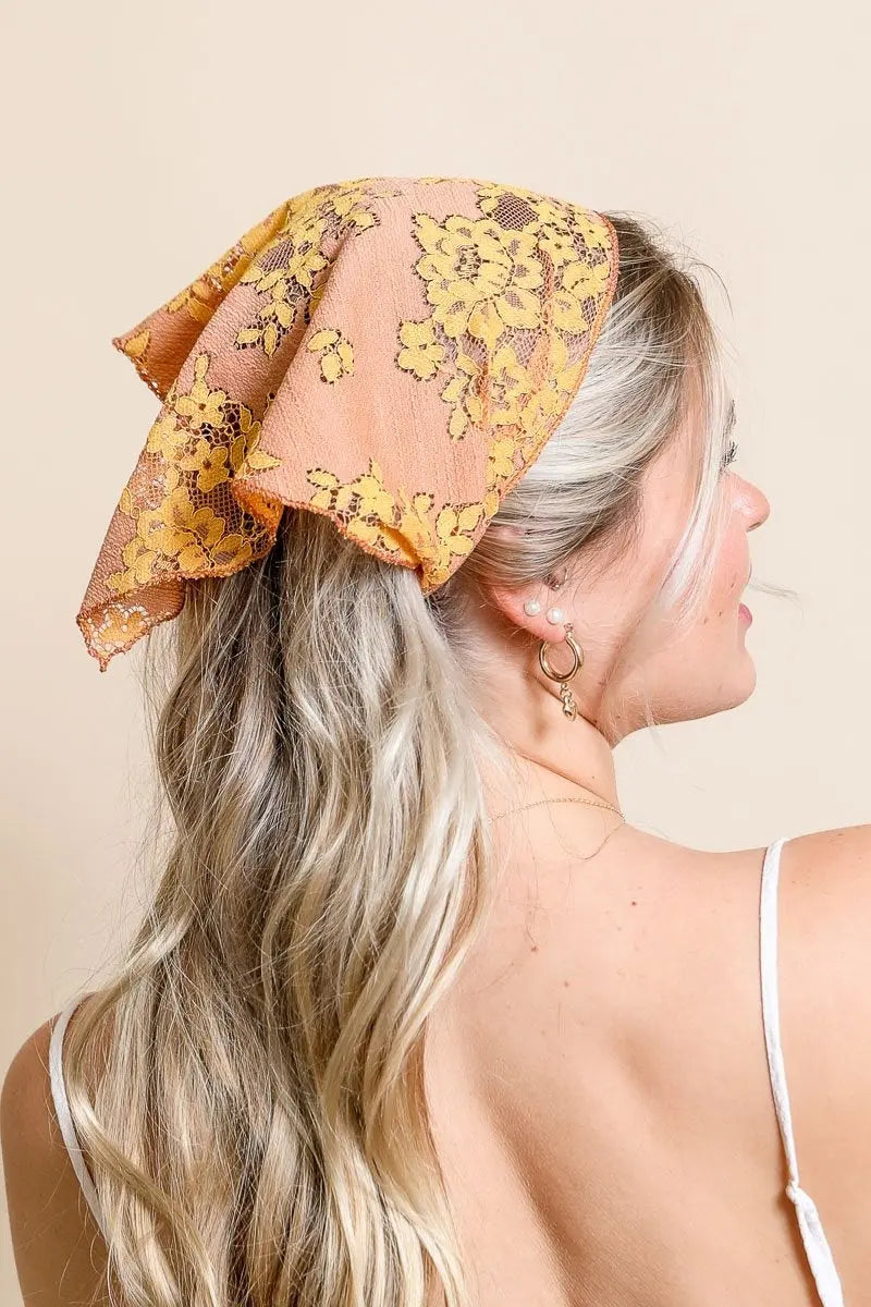Floral Lace Hair Scarf
