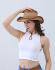 Braided Straw Cowboy Hat