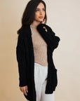 Cable Knit Open Front Cardigan