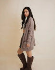 Cable Knit Open Front Cardigan