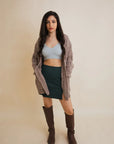 Cable Knit Open Front Cardigan